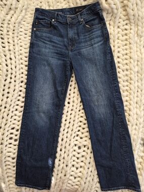 Ag Adriano Goldschmied Brinley Women's Straight-Leg Jeans in Deep Indigo Blue